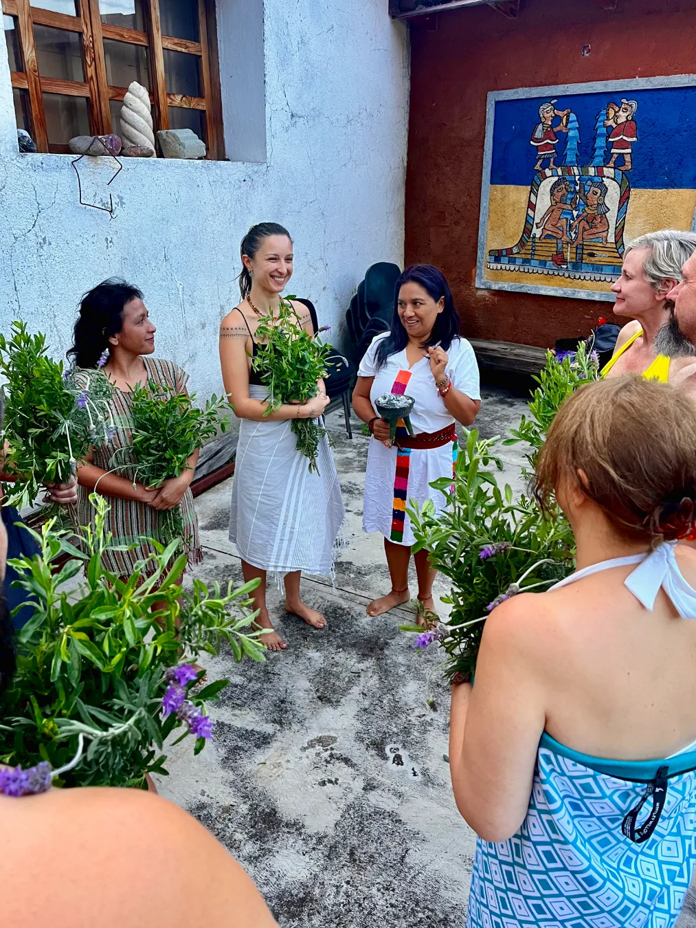 Entering the temazcal ceremony in Santa Catarina Lachatao/Pueblos Mancomunados